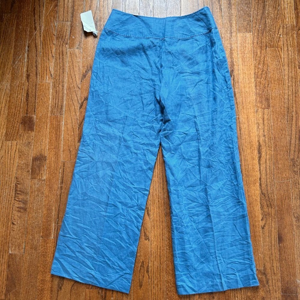 Vintage Willi Smith Womens Pants Size 14 Linen Wide Leg Trousers 90s Y2K New - Picture 12 of 12